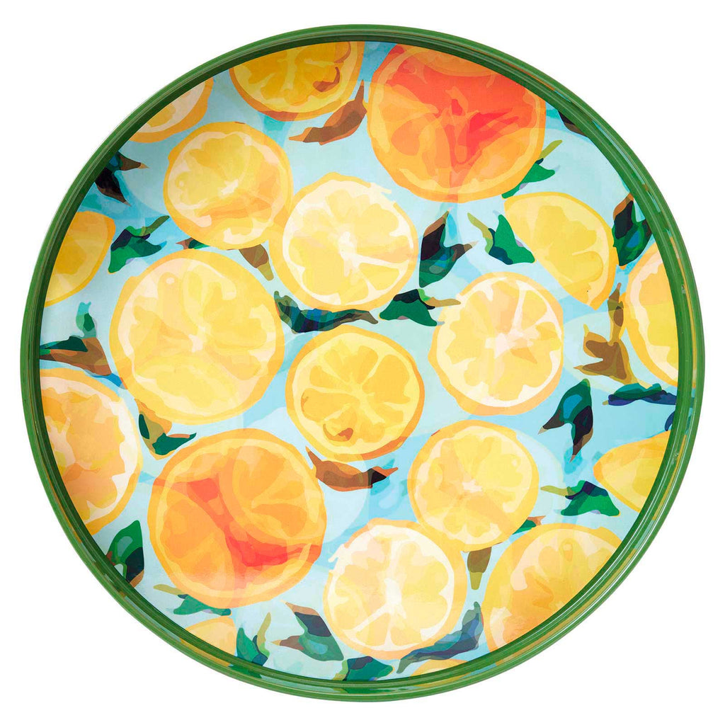 RockFlowerPaper Lemon Slices Round Serving Tray