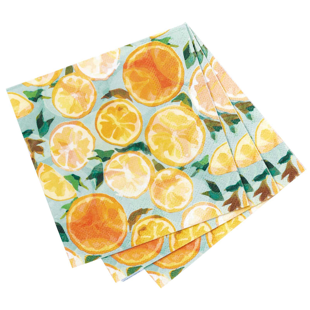 RockFlowerPaper Lemon Slice Paper Cocktail Napkins