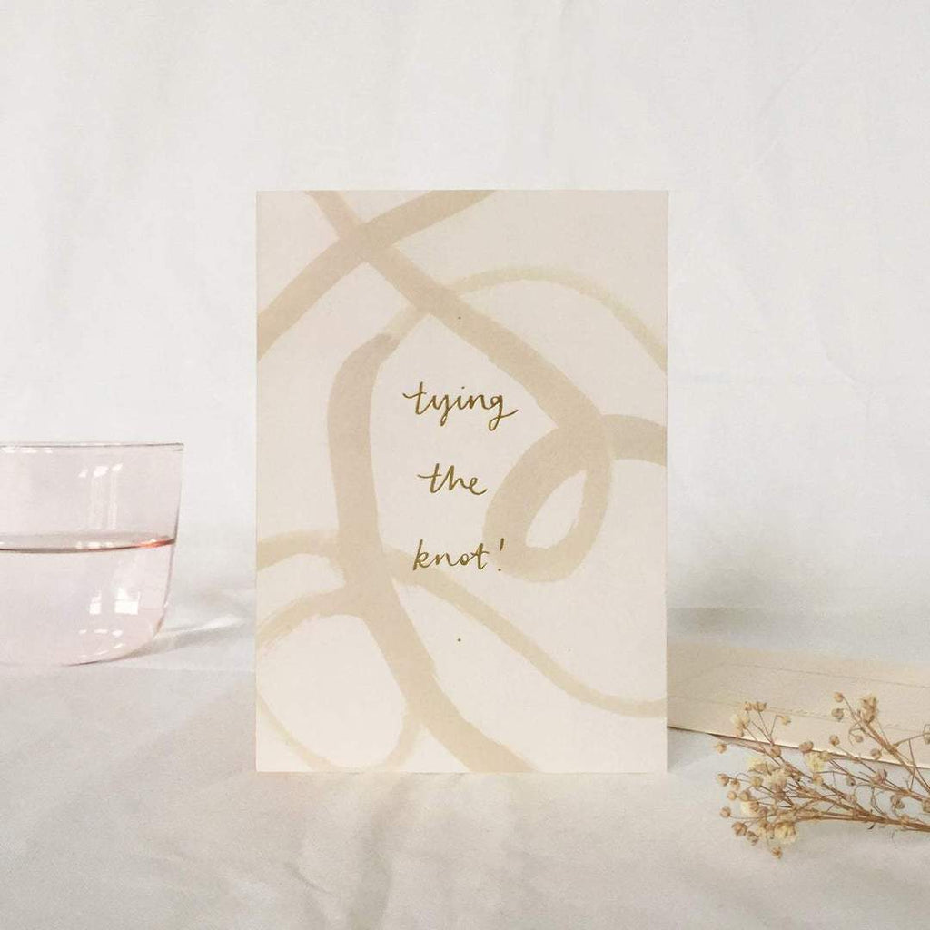 Wanderlust Paper Co. Tying the Knot Wedding Wishes Card