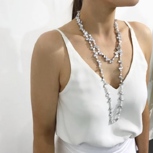 Anne Grey Seashell and Freshwater Shell Necklace