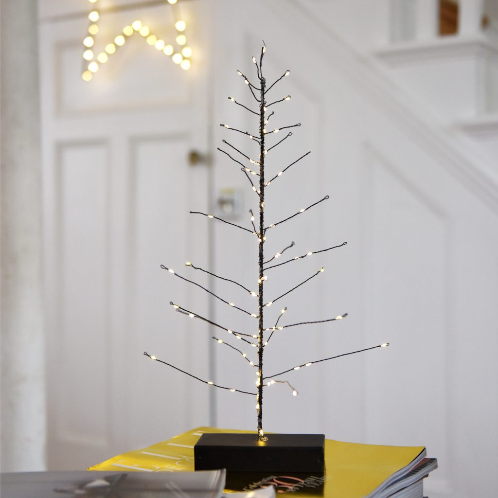 Festive Black LED Christmas Tree