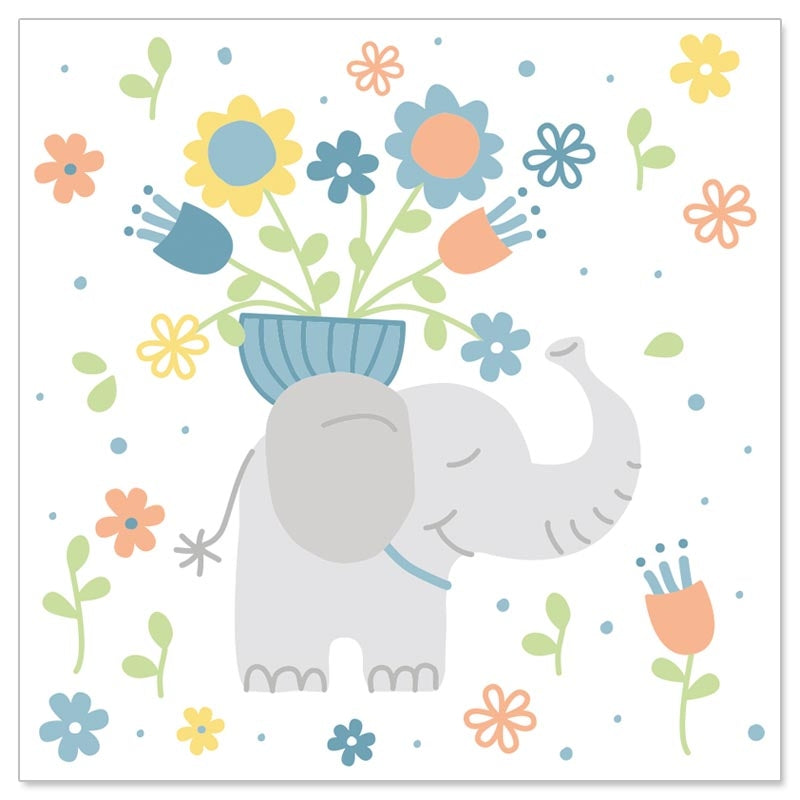 Baby Blue Elephant Mini Card 