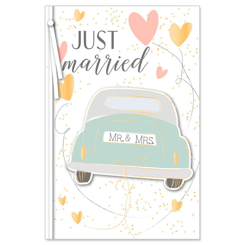 Just Married Mr. & Mrs. Greeting Card