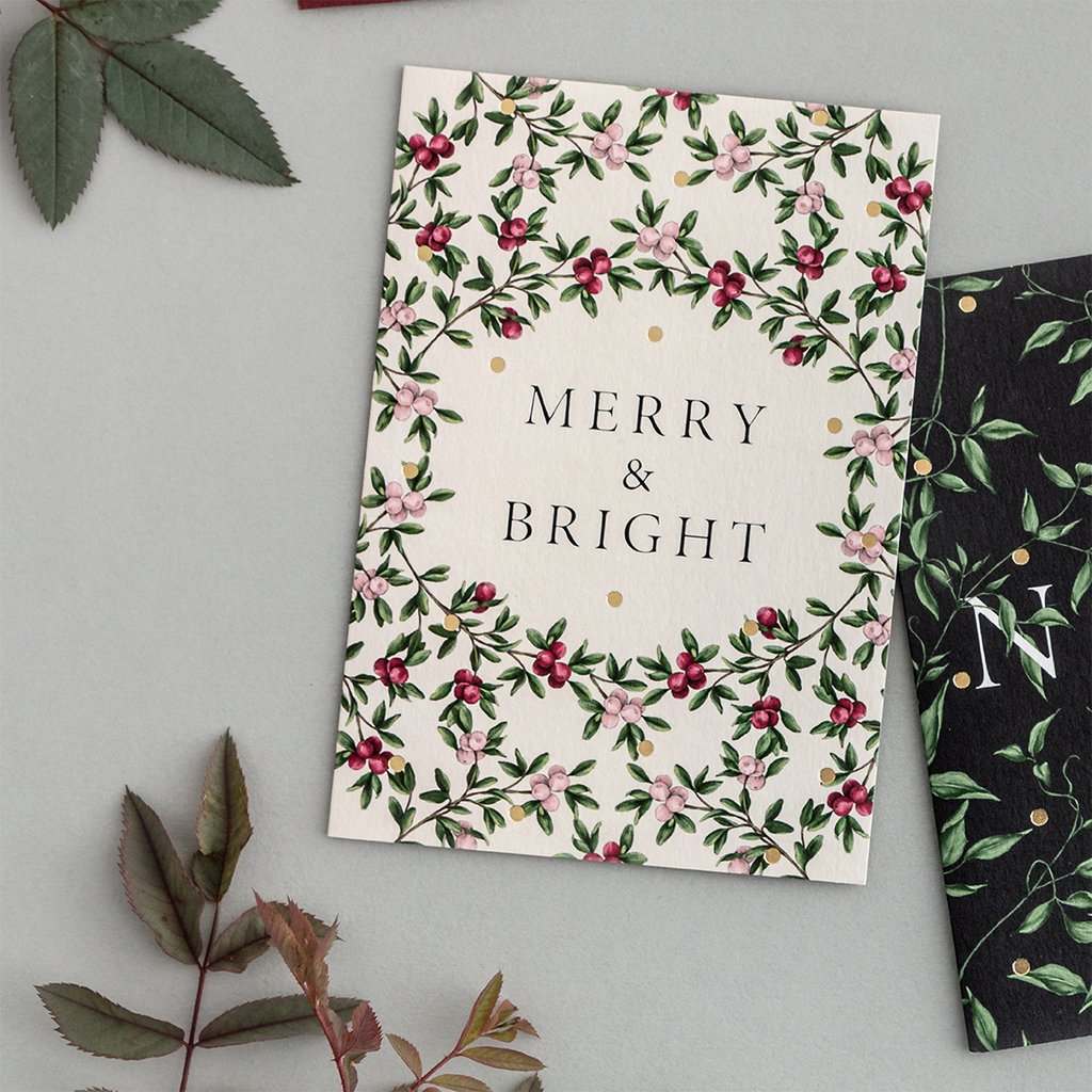 Catherine Lewis Design Merry and Bright Holiday Card