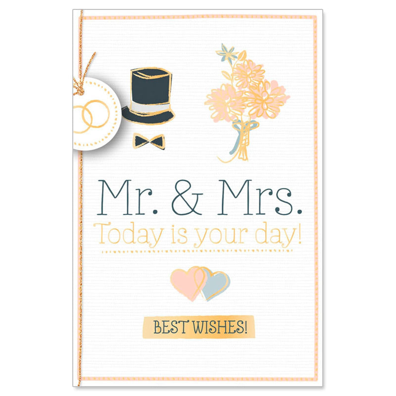 Artebene Mr and Mrs Today Is Your Day Best Wishes Greeting Card