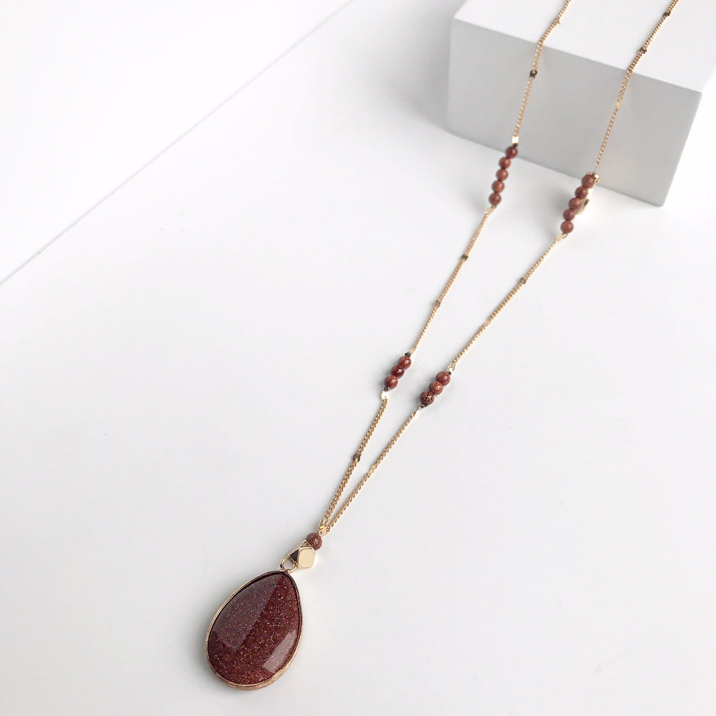 Olivia Caramel Sandstone Necklace