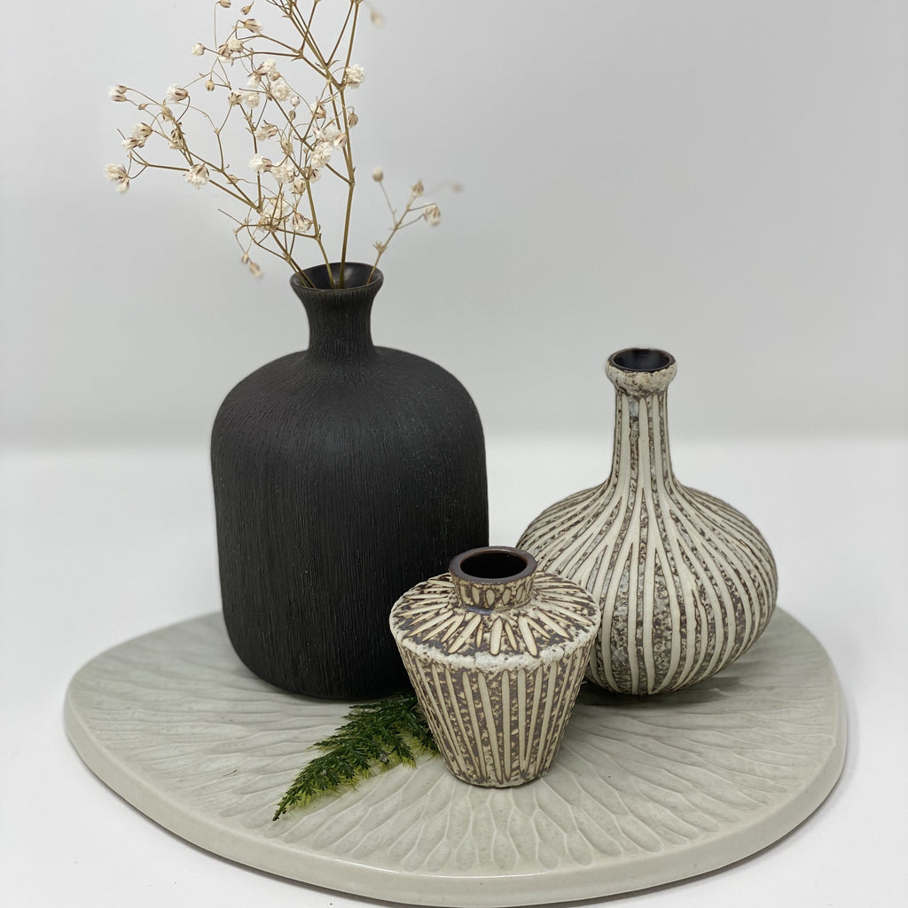 Trio of Vases on Plate Lindform