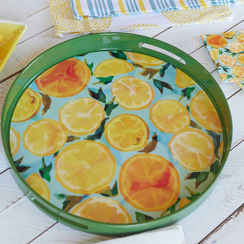 RockFlowerPaper Lemon Slices Round Serving Tray