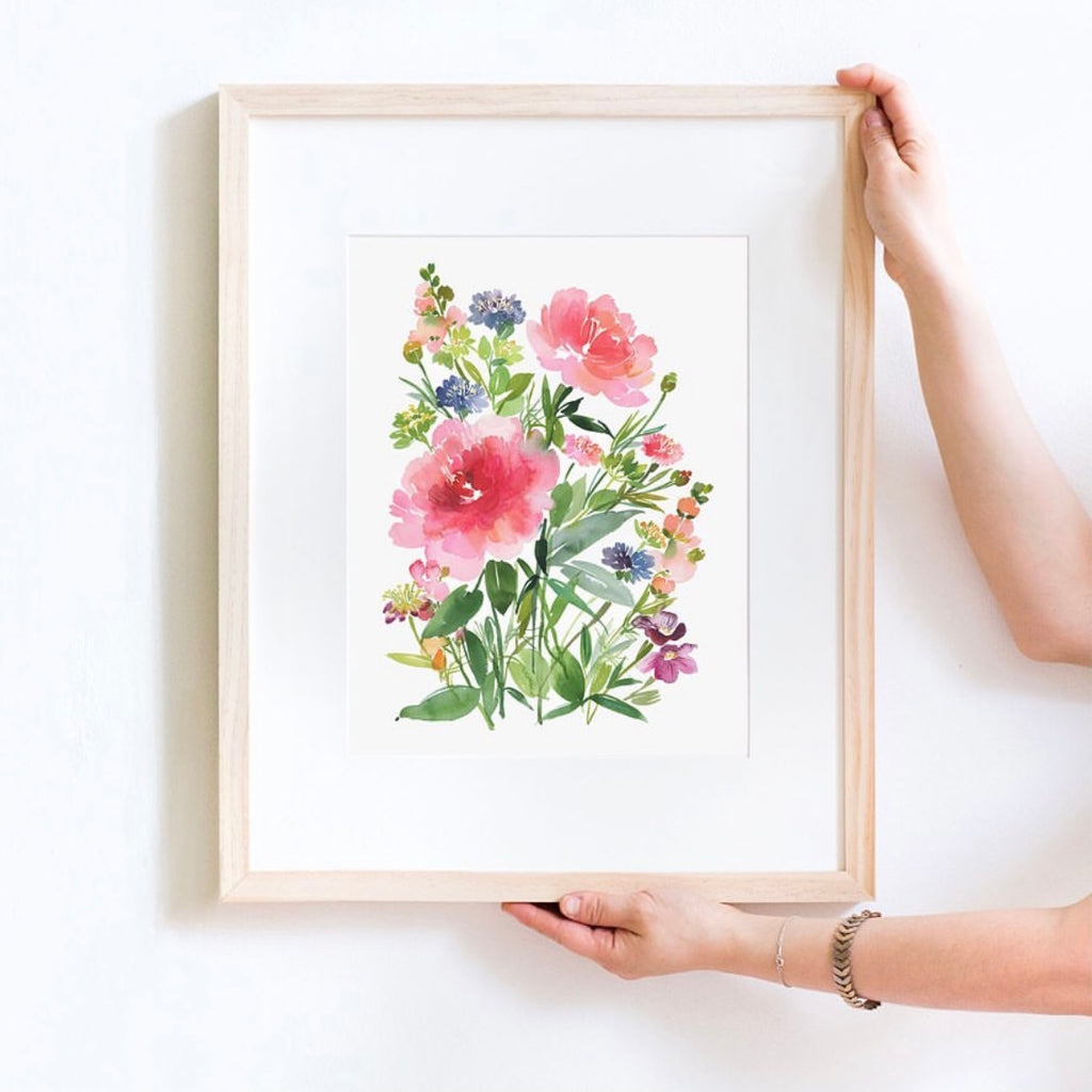 Yao Cheng Wild Blooms Watercolor Art Print