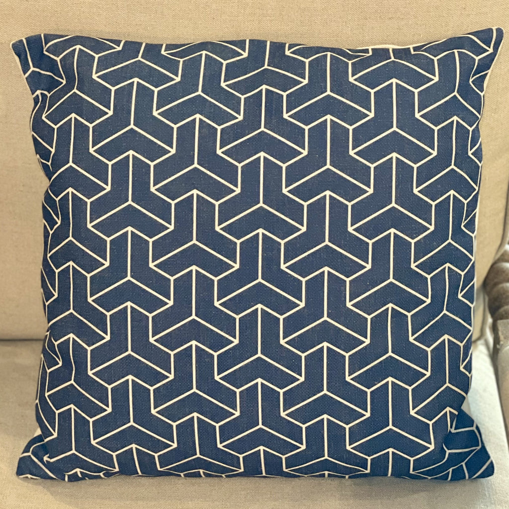 Blue Geo Pillow